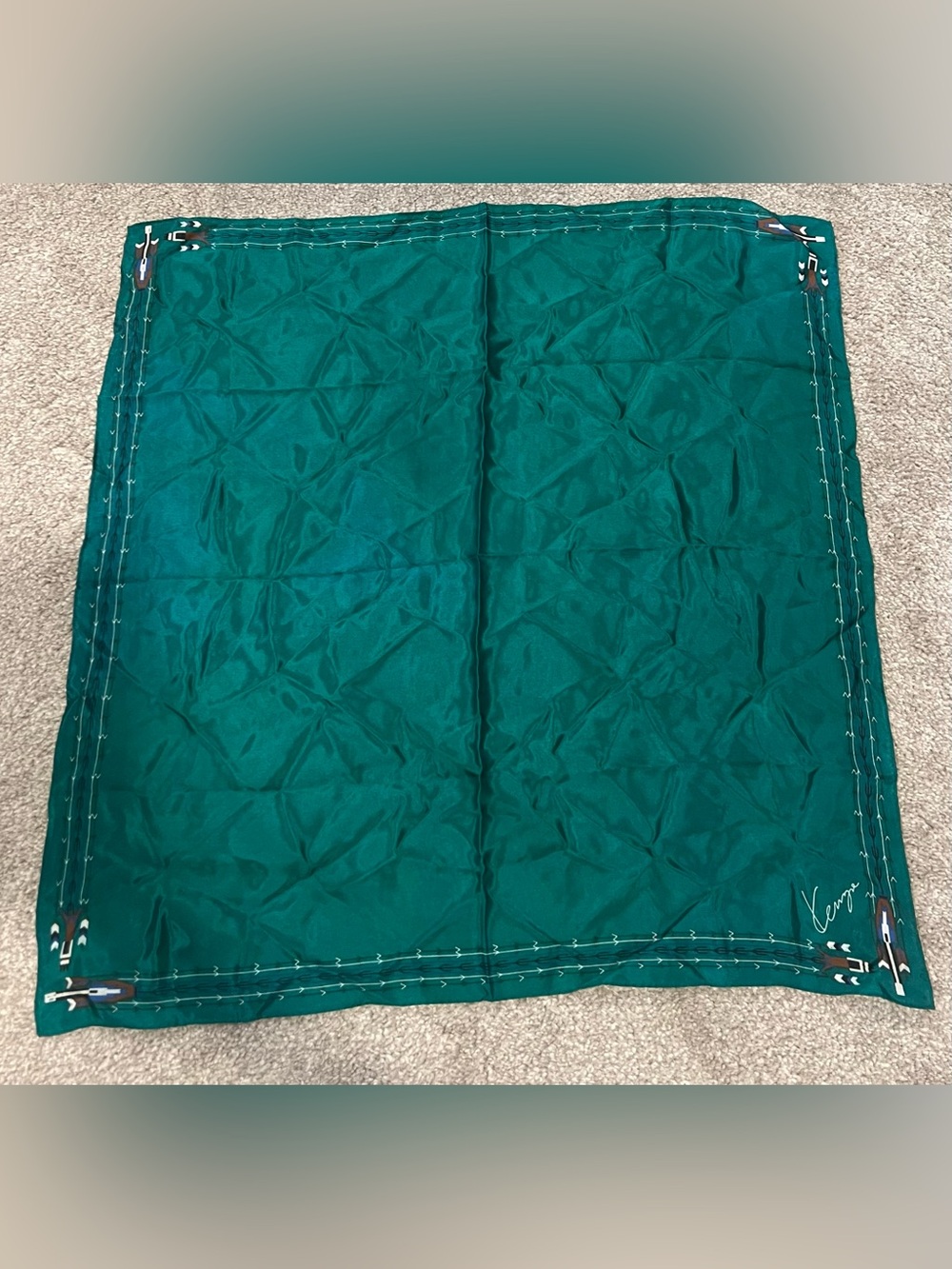 Vintage Silk Kenzo Southwestern Pattern Scarf